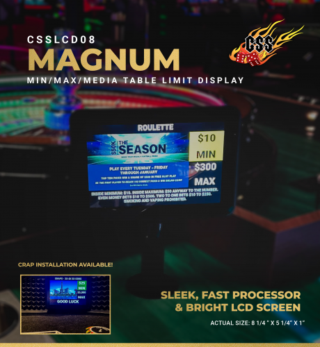 MAGNUM - LCD MIN/MAX TABLE LIMIT DISPLAY by CSS